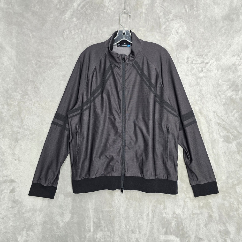 J.Lindeberg Shino Bonded Knit‎ Softshell Jacket Mens XL Grey Full Zip Gorpcore